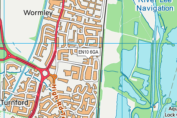 EN10 6GA map - OS VectorMap District (Ordnance Survey)