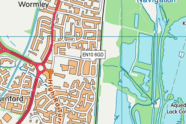 EN10 6GD map - OS VectorMap District (Ordnance Survey)
