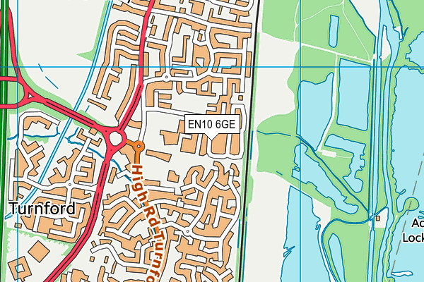 EN10 6GE map - OS VectorMap District (Ordnance Survey)
