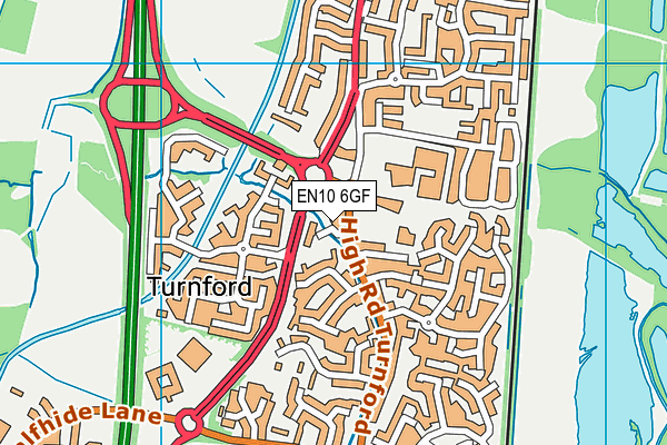 EN10 6GF map - OS VectorMap District (Ordnance Survey)