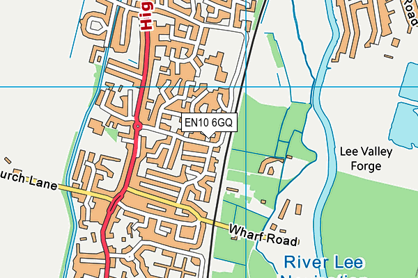 EN10 6GQ map - OS VectorMap District (Ordnance Survey)