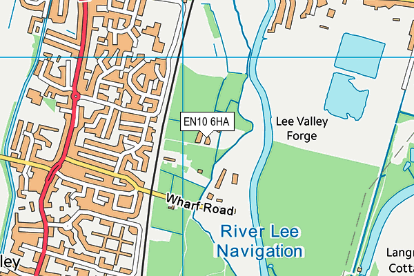 EN10 6HA map - OS VectorMap District (Ordnance Survey)