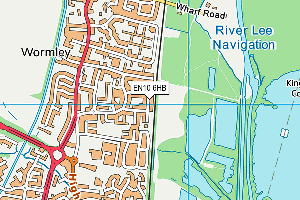 EN10 6HB map - OS VectorMap District (Ordnance Survey)