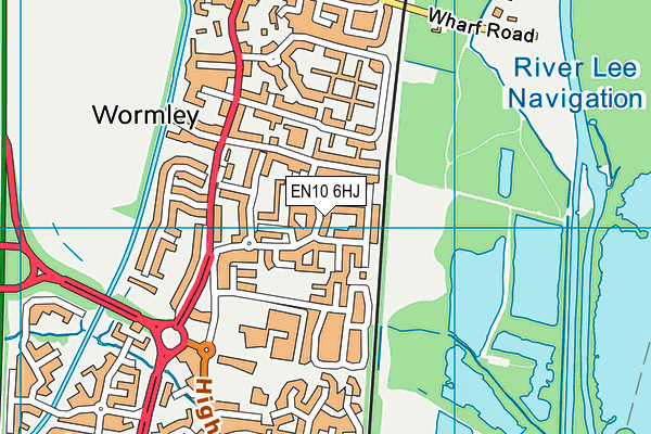 EN10 6HJ map - OS VectorMap District (Ordnance Survey)