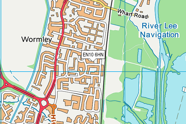 EN10 6HN map - OS VectorMap District (Ordnance Survey)
