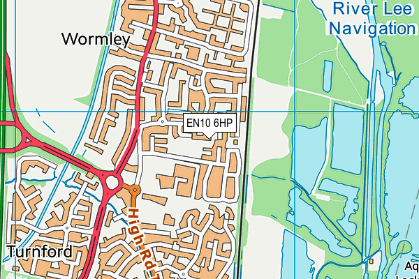 EN10 6HP map - OS VectorMap District (Ordnance Survey)