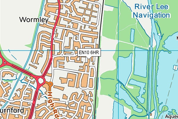 EN10 6HR map - OS VectorMap District (Ordnance Survey)