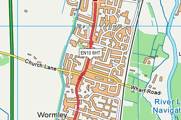 EN10 6HT map - OS VectorMap District (Ordnance Survey)