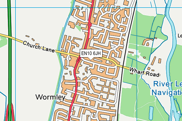 EN10 6JH map - OS VectorMap District (Ordnance Survey)