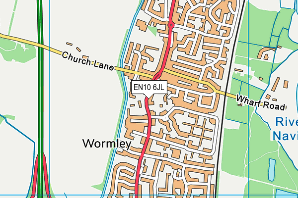 EN10 6JL map - OS VectorMap District (Ordnance Survey)