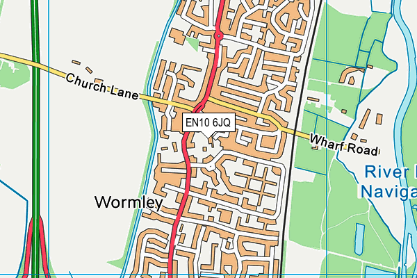 EN10 6JQ map - OS VectorMap District (Ordnance Survey)