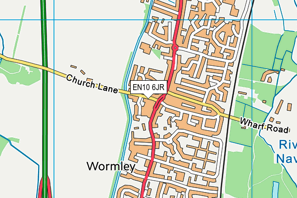 EN10 6JR map - OS VectorMap District (Ordnance Survey)