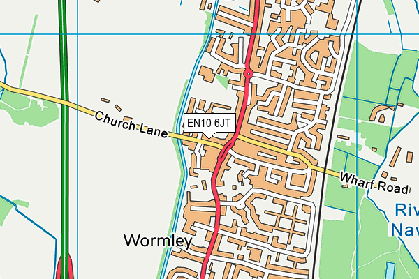 EN10 6JT map - OS VectorMap District (Ordnance Survey)