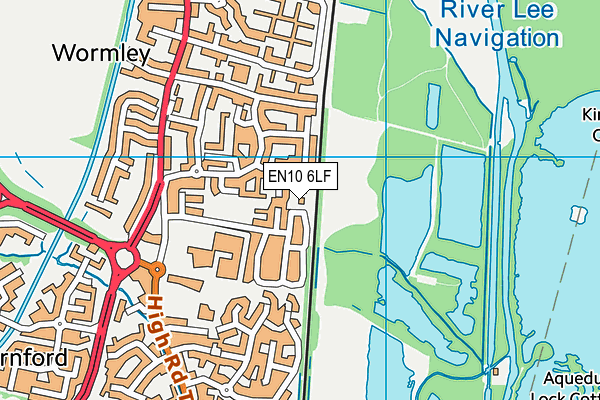 EN10 6LF map - OS VectorMap District (Ordnance Survey)