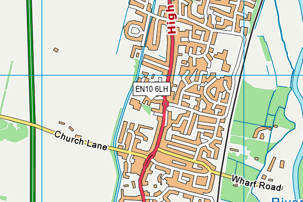 EN10 6LH map - OS VectorMap District (Ordnance Survey)