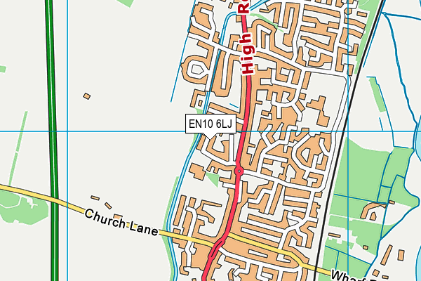 EN10 6LJ map - OS VectorMap District (Ordnance Survey)