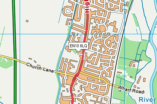 EN10 6LQ map - OS VectorMap District (Ordnance Survey)