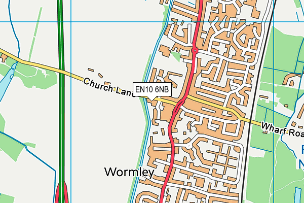 EN10 6NB map - OS VectorMap District (Ordnance Survey)