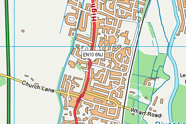 EN10 6NJ map - OS VectorMap District (Ordnance Survey)