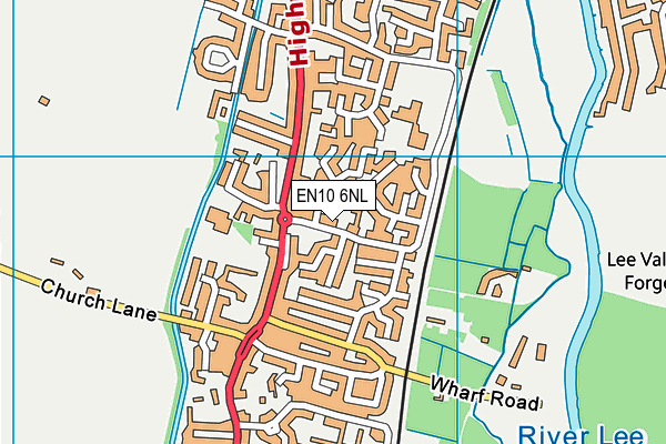 EN10 6NL map - OS VectorMap District (Ordnance Survey)