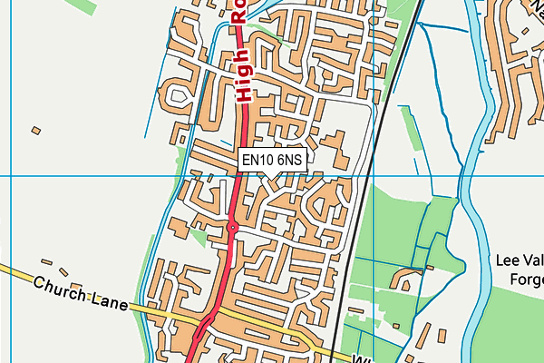 EN10 6NS map - OS VectorMap District (Ordnance Survey)