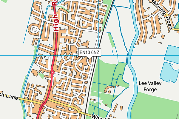 EN10 6NZ map - OS VectorMap District (Ordnance Survey)