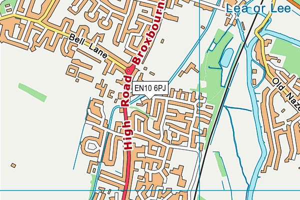 EN10 6PJ map - OS VectorMap District (Ordnance Survey)
