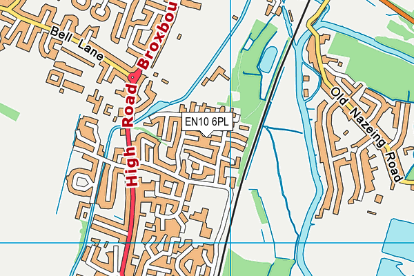 EN10 6PL map - OS VectorMap District (Ordnance Survey)