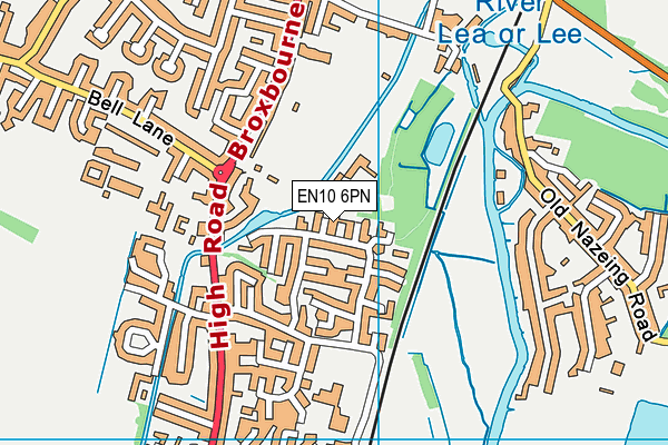 EN10 6PN map - OS VectorMap District (Ordnance Survey)