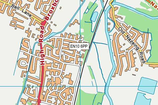 EN10 6PP map - OS VectorMap District (Ordnance Survey)