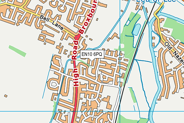 EN10 6PQ map - OS VectorMap District (Ordnance Survey)