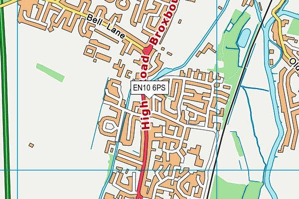 EN10 6PS map - OS VectorMap District (Ordnance Survey)