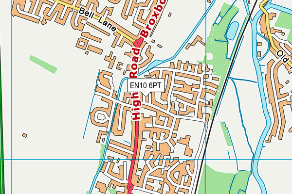 EN10 6PT map - OS VectorMap District (Ordnance Survey)
