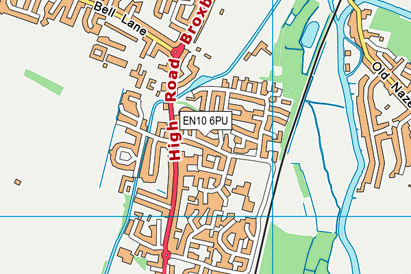 EN10 6PU map - OS VectorMap District (Ordnance Survey)