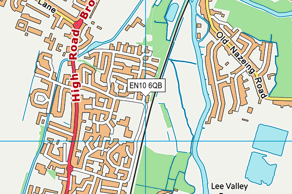 EN10 6QB map - OS VectorMap District (Ordnance Survey)