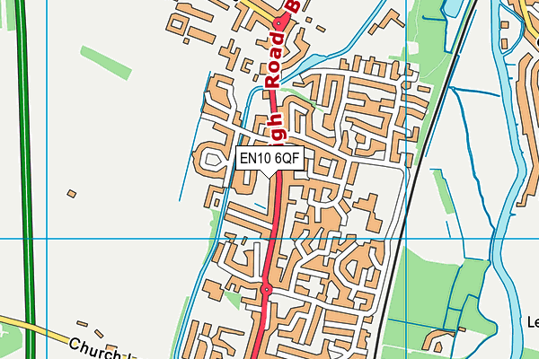 EN10 6QF map - OS VectorMap District (Ordnance Survey)