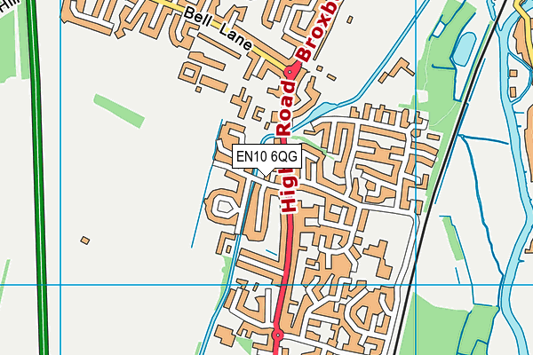 EN10 6QG map - OS VectorMap District (Ordnance Survey)