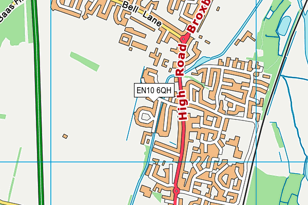 EN10 6QH map - OS VectorMap District (Ordnance Survey)