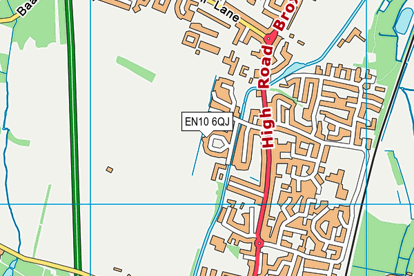 EN10 6QJ map - OS VectorMap District (Ordnance Survey)