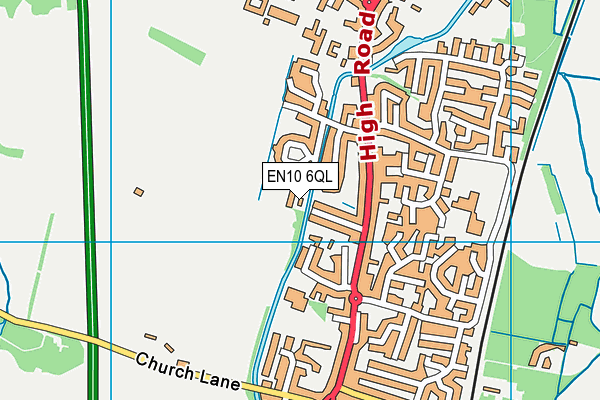 EN10 6QL map - OS VectorMap District (Ordnance Survey)