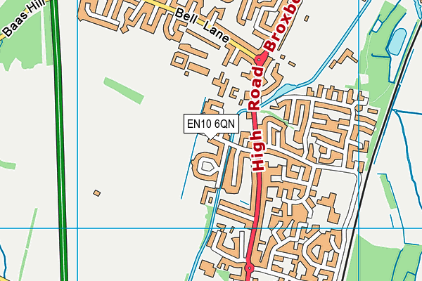 EN10 6QN map - OS VectorMap District (Ordnance Survey)