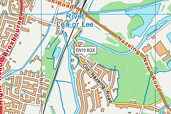EN10 6QX map - OS VectorMap District (Ordnance Survey)