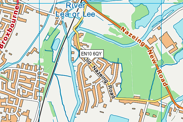 EN10 6QY map - OS VectorMap District (Ordnance Survey)
