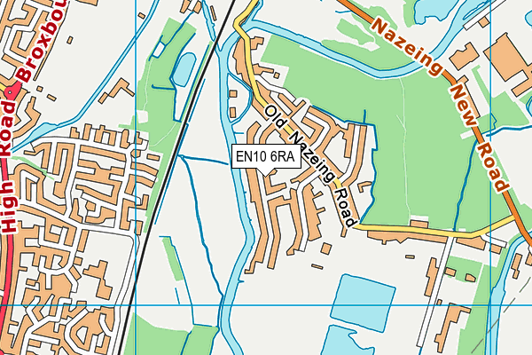 EN10 6RA map - OS VectorMap District (Ordnance Survey)