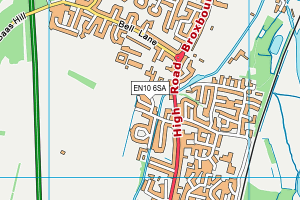 EN10 6SA map - OS VectorMap District (Ordnance Survey)