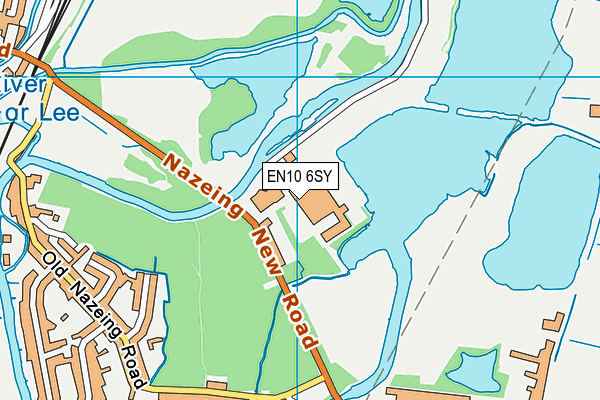 EN10 6SY map - OS VectorMap District (Ordnance Survey)