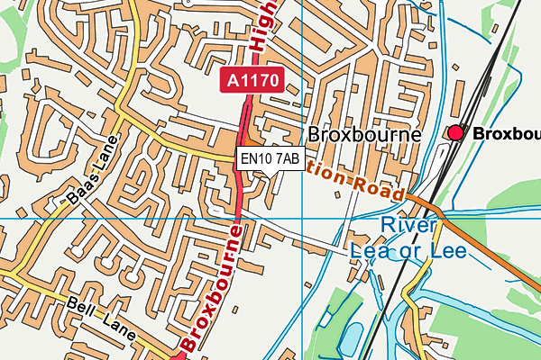 EN10 7AB map - OS VectorMap District (Ordnance Survey)