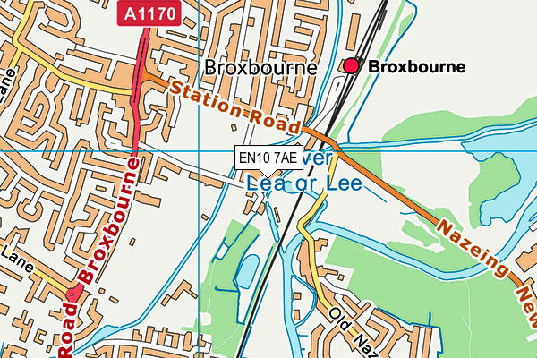 EN10 7AE map - OS VectorMap District (Ordnance Survey)