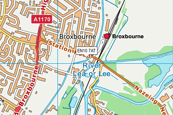 EN10 7AT map - OS VectorMap District (Ordnance Survey)