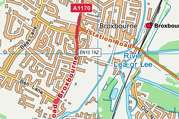 EN10 7AZ map - OS VectorMap District (Ordnance Survey)